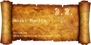Weibl Marita névjegykártya